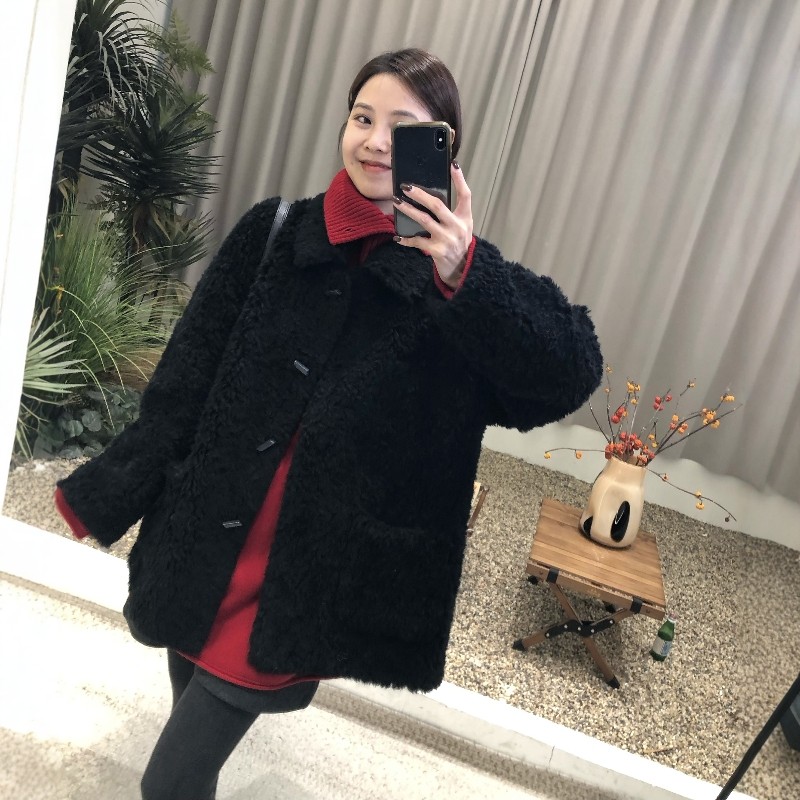 2025冬季新款简约百搭羊羔毛皮毛一体外套女中长款羊剪绒皮草大衣,女装/女士精品,皮草,淘宝优惠券,粉丝福利购,淘宝优惠卷