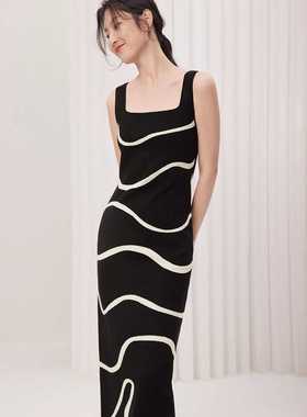 【巧巧系列】orange desire海湾公路针织连衣裙女2024夏新款长裙