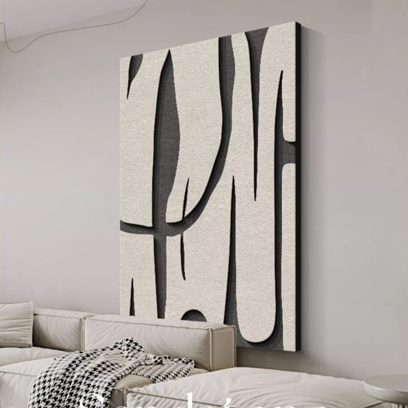 侘寂风客厅装饰画落地画玄关过道