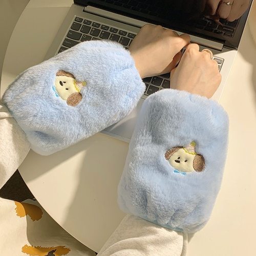 防污套袖成人学生儿童防脏护袖羽绒服毛绒冬季袖套可爱办公室工作