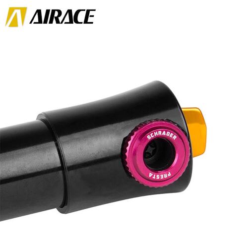 AIRACE/亚瑞得自行车铝合金充气筒迷你自行车法/美嘴打气筒AP-48