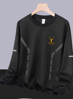 套头卫衣男春秋季2025新款青少年男款宽松黑色重磅无帽外套百搭