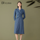 收腰西装 黛玛诗正式 场合连衣裙女印花2026春新款 裙女气质高级感