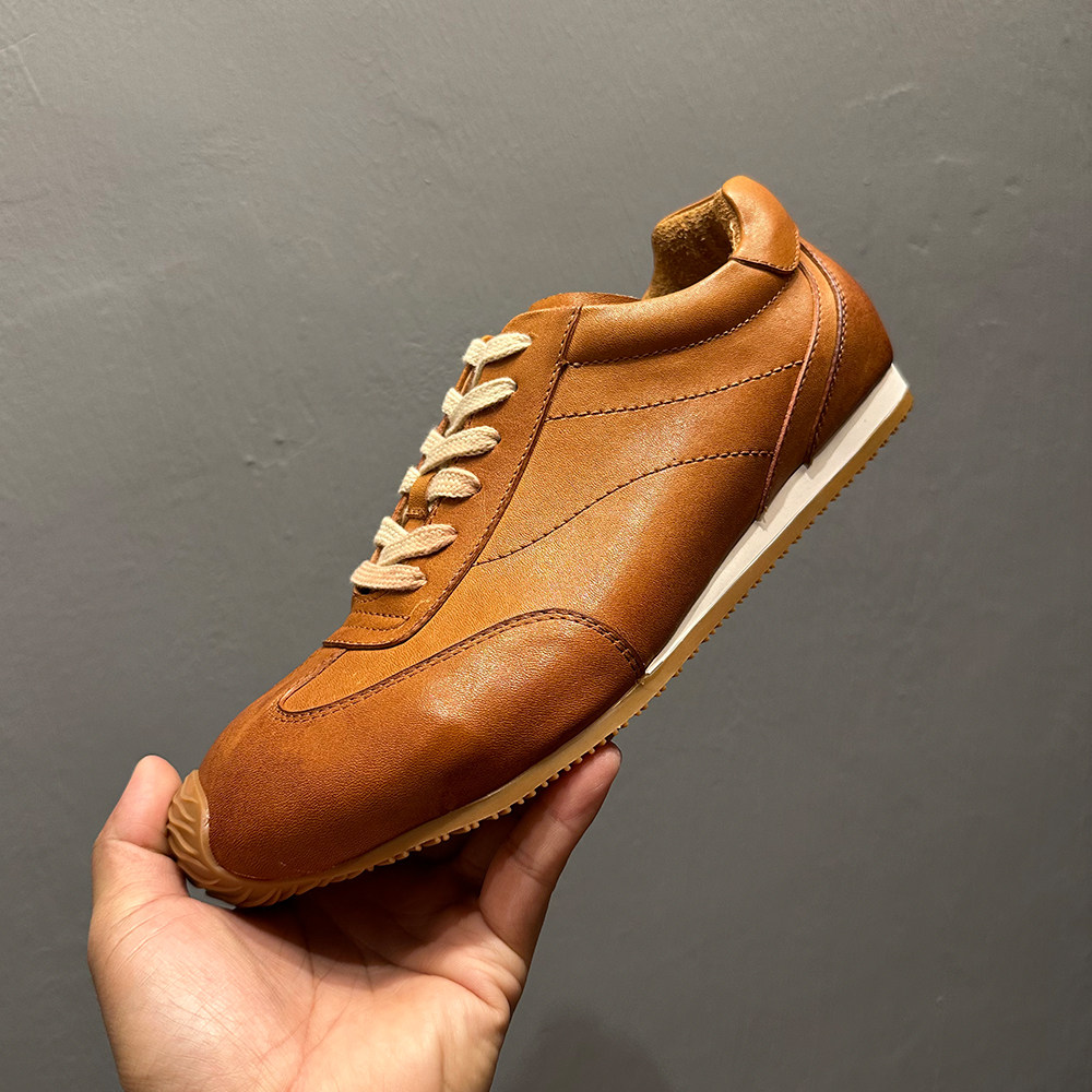 马皮鞋复古阿甘鞋男2025新品潮流舒适运动休闲鞋软牛皮透气德训鞋,流行男鞋,时尚休闲鞋,淘宝优惠券,粉丝福利购,淘宝优惠卷