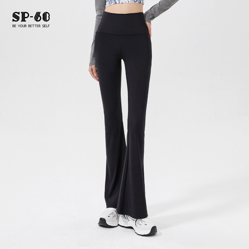 sp68微喇鲨鱼裤提臀收腹显瘦夏季新紧身薄款黑色外穿打底裤
