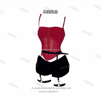 热辣夜店蹦迪超短热裤女团演出服