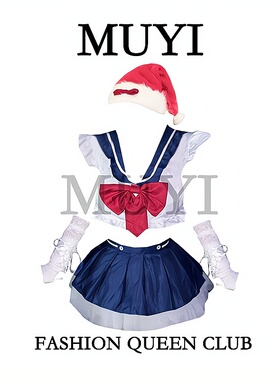 MUYI原创 酒吧圣诞女团gogo表演出服套装性感辣妹显嫩蹦迪舞台服