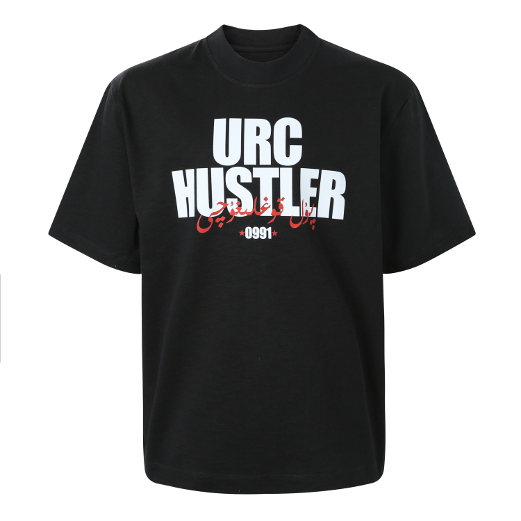 URCHUSTLER竹节棉短袖T恤