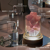 肆季 扩香石无火香薰礼盒高级感夜灯摆件晶石白茶室内香氛生日礼物