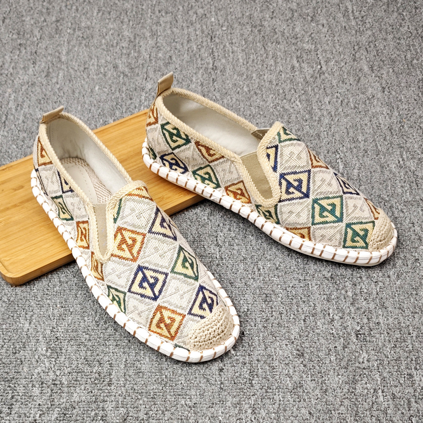 老北京布鞋男款2025新款夏季透气软底工作一脚蹬工地亚麻手工布鞋,流行男鞋,布鞋,淘宝优惠券,粉丝福利购,淘宝优惠卷