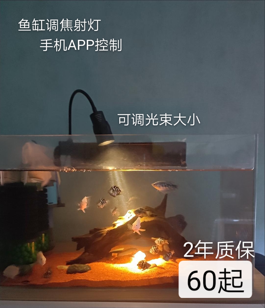 鱼缸灯南美缸水族灯原生缸射灯