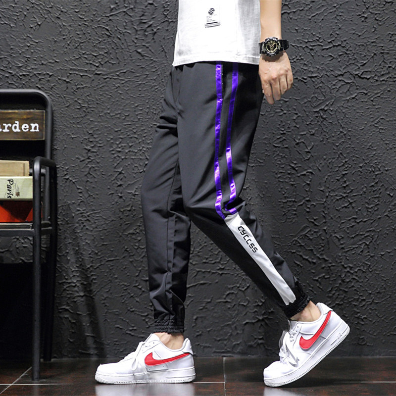 trousers Korean Edition Trend Autumn Straight leisure time trousers Easy Feet Haren pants college student motion Ninth pantsin the Men's clothing, Casual pants  category - from Buy2taobao.com to provide professional Taobao agent buy service
