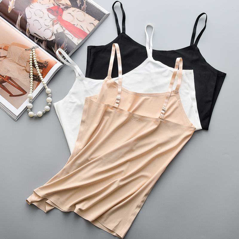 冰丝无痕调节打底衣学生吊带背心