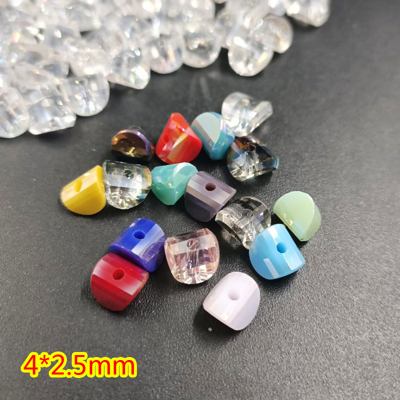 水晶元宝珠玻璃珠diy手工制作耳环耳钉饰品材料包发簪发饰配件4mm