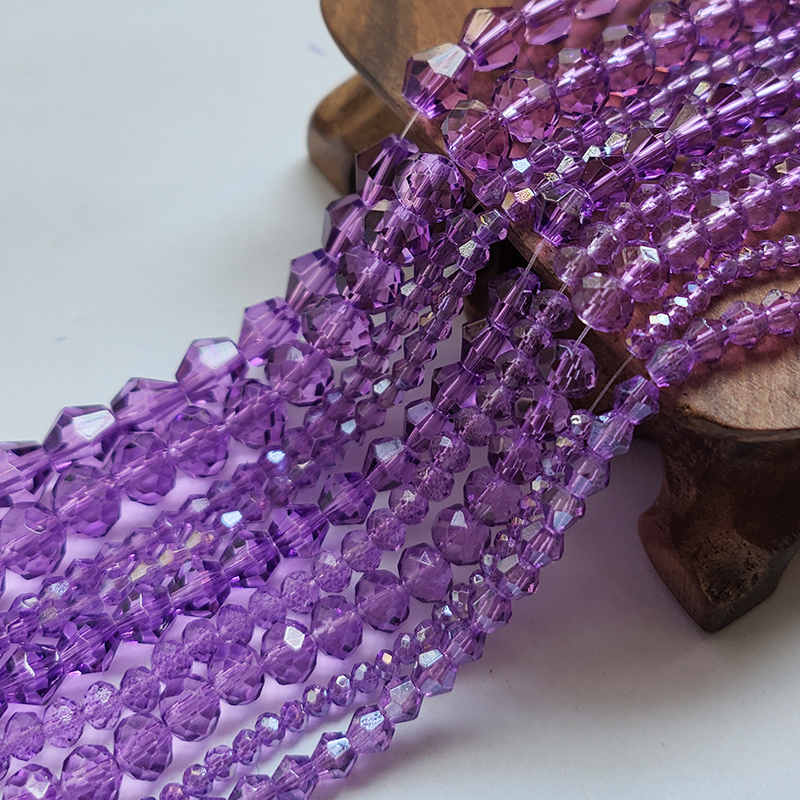 尖珠玻璃两头尖diy扁珠手工配件