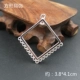 Серебряные квадратные серьги, 4 шт