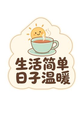 生活简单日子温暖标语墙