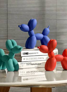 纯色现代气球狗家居装饰树脂工艺品电视柜展厅摆件办公室桌面摆设