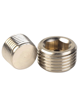 亚德客电磁阀堵头气动接头外内六角阀堵气BZ ABP 01 02 03 04分M5