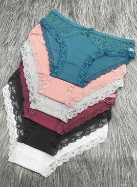 5条内裤女纯棉裆低腰女士三角裤内裤女生纯棉透气运动底裤