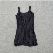 细肩带内衬 网球连衣裙 速干黑色 女子运动背心裙 MPG