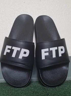 【现货】FTPFUCKTHEPOPULATION字母logo拖鞋凉鞋滑拖家居鞋美潮牌