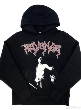 【现货】REVENGE RHINESTONE GOLIATH HOODIE 天使烫钻加绒卫衣