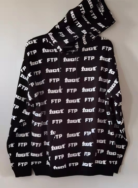 【现货】FTP xFUCT allover hoodie印花连帽卫衣欧美潮牌OVERSIZE