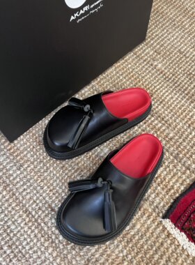 Vshadow设计师品牌 皮穗勃肯鞋夏季沙滩松糕拖鞋