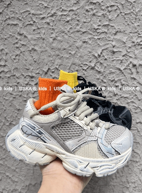 UskA秋冬订书机老爹鞋儿童运动鞋新款童鞋时尚保暖男女童休闲跑鞋