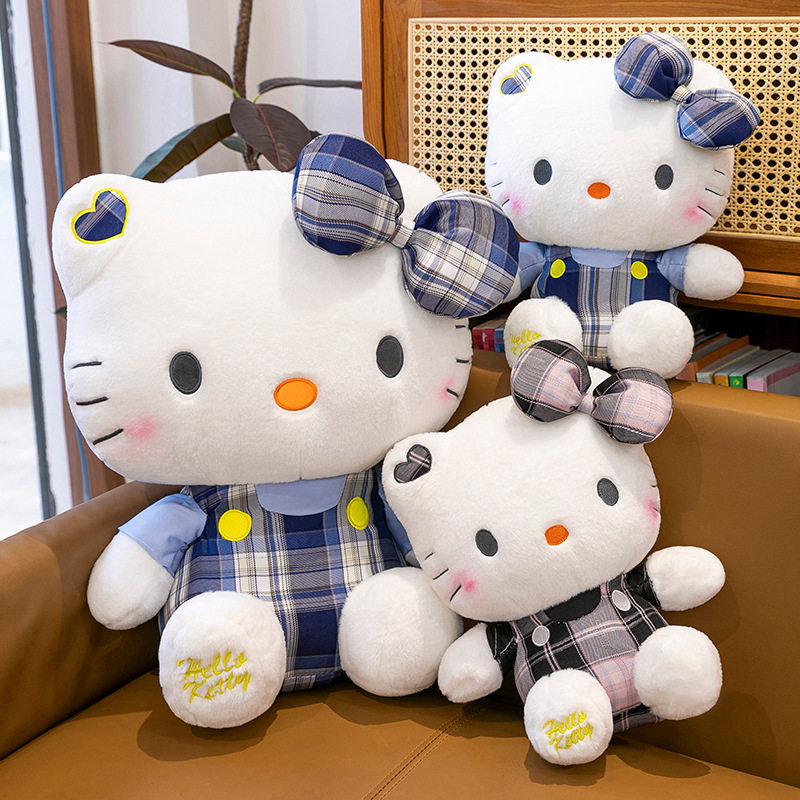 复古格子裙HelloKitty公仔
