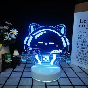 蛋仔派对3d小夜灯贝克咚咚羊苹果周边玩偶手办氛围灯儿童生日礼物