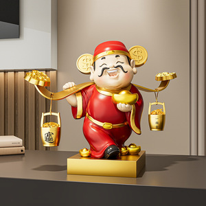 新中式财神招财摆件开业乔迁礼
