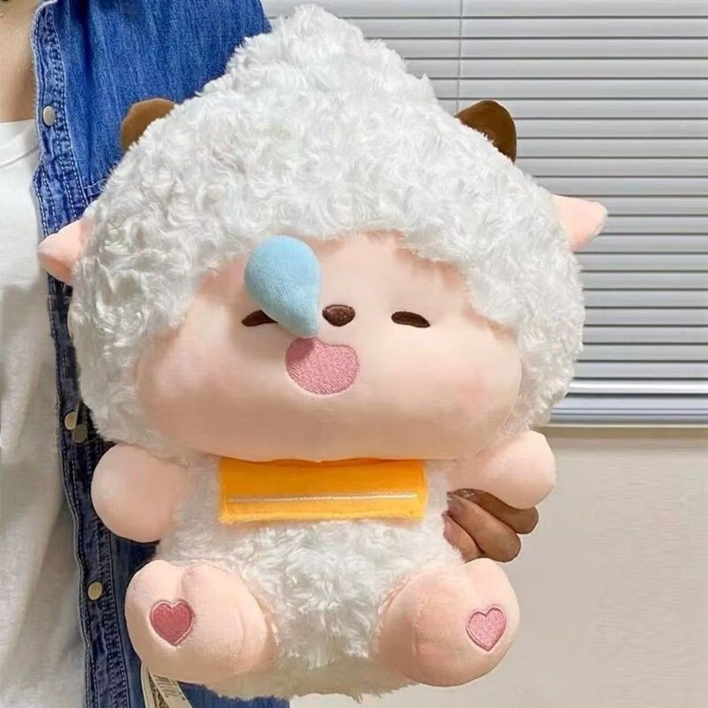 软萌懒羊羊鼻涕毛绒公仔抱枕