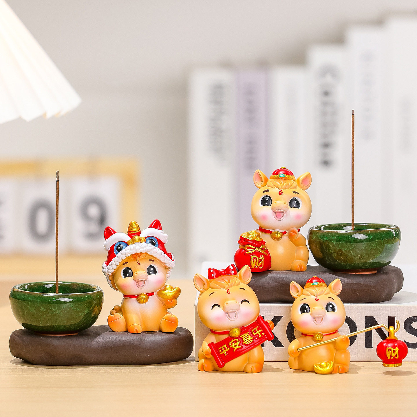 马年吉祥物新年礼品国潮禅意香炉线香插香熏炉沉香檀香年会伴手礼,工业油品/胶粘/化学/实验室用品,树脂,淘宝优惠券,粉丝福利购,淘宝优惠卷