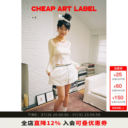 cheapartlabel蕾丝蝴蝶结半裙