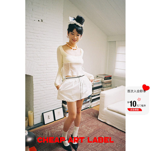 cheapartlabel蕾丝蝴蝶结半裙