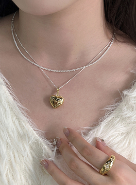 【周雨彤同款】MINT THERAPY爱要膨胀珍珠爱心项链女锁骨链63 OAK