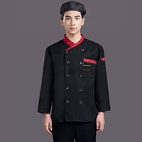 Маленький косой воротник черные длинные рукава