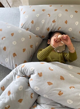 儿童被套单件柔软A类婴儿纯棉针织裸睡亲肤全棉单人宝宝被罩床品