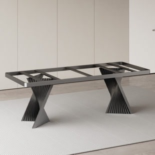 意式不锈钢桌脚桌腿支架大理石岩板餐桌脚书桌腿茶桌桌脚办公桌腿