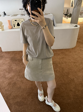 ASCRIPTION25春夏新款时尚百搭圆领短袖T恤女宽松显瘦上衣