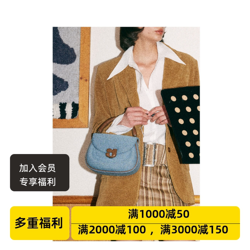 设计师品牌KUNOGIGI女士牛仔猪猪包中号小众包包斜跨包手提包