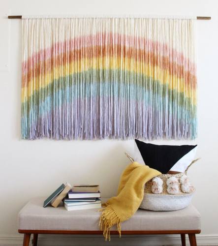 纯手工彩虹染色挂毯纯手工彩虹