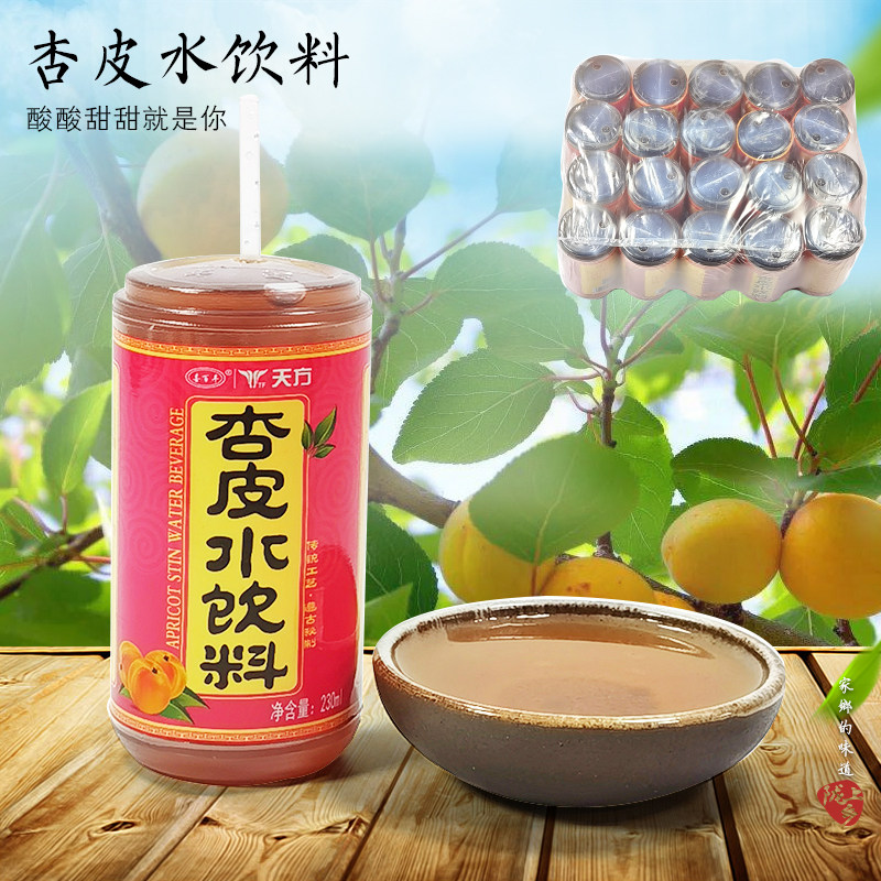 天方杏皮水杏皮茶整箱20瓶杏皮汁果味饮料西北饮品甘肃特产杏皮水