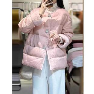 上衣欧洲站潮 羽绒服女装 欧货2024年冬季 新国风皮草鹅绒外套女新款