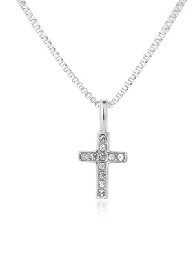 马思唯同款钛钢迷你满钻十字架项链男潮简约百搭锁骨链男女饰品