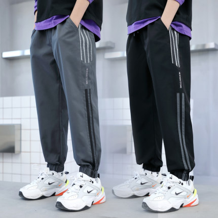 男童裤子中大童2026洋气宽松休闲薄款运动裤儿童夏冰丝季防蚊裤潮