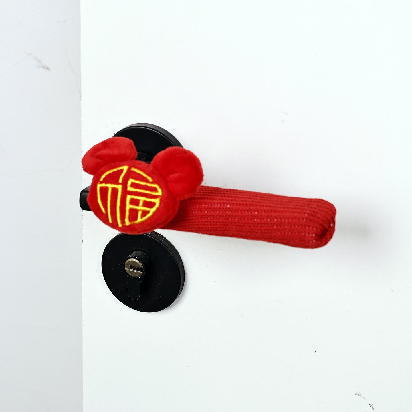 喜庆门把手保护套防静电新年装饰