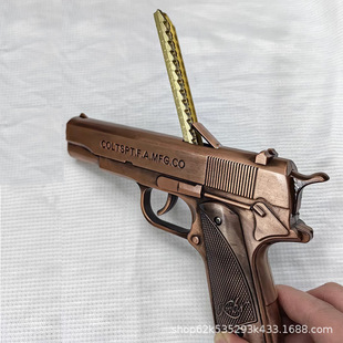 战神左轮炮子火石枪正品1911玩具砸炮枪儿时记忆砸响枪全金属纸炮